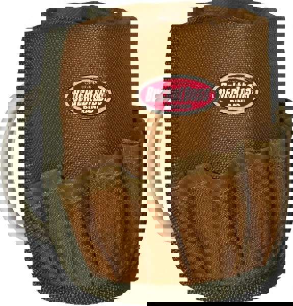 Tool Pouch: 12 Pockets, Polyester, Brown